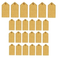 Sheet of Mini MDF Tags - Pointed Top