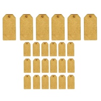 Sheet of Mini MDF Tags - Classic