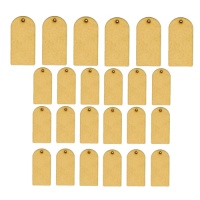 Sheet of Mini MDF Tags - Rounded Top