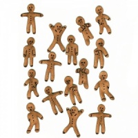 Sheet of Mini MDF Christmas Wood Shapes - Gingerbread Men