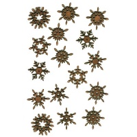 Sheet of Mini MDF Christmas Wood Shapes - Snowflakes 1