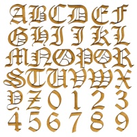 MDF Letters & Numbers - Olde English Font