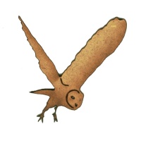 Flying Barn Owl MDF Wood Shape - Style 4
