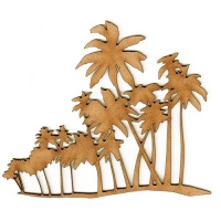 Row of Palm Trees MDF Wood Shape