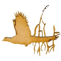 Flying Pheasant MDF Wood Bird Shape