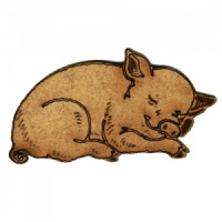 Sleepy Piglet - MDF Wood Shape Style 7