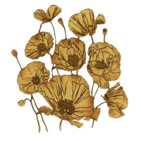 Wild Poppies MDF Wood Shape - Style 55