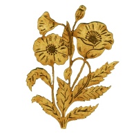 Wild Poppies MDF Wood Shape - Style 57