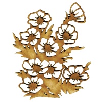 Primrose Flower Patch MDF Wood Shape - Style 1