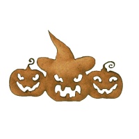 Three Scary Pumpkins MDF Wood Shape