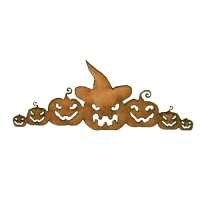 Scary Pumpkin Border MDF Wood Shape