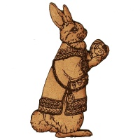 Rabbit with Easter Egg MDF Wood Shape