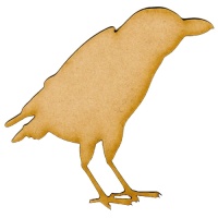 Raven MDF Wood Bird Shape