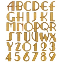 MDF Letters & Numbers - Ritzy Font