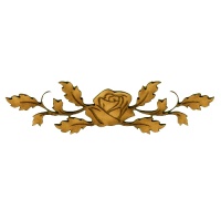 Rose with Leafy Vines - Flora & Fauna Flourish Style 15