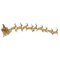 Santa & Sleigh MDF Wood Shape - Style 2