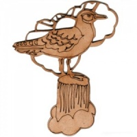 Seagull on Pier MDF Wood Bird Shape