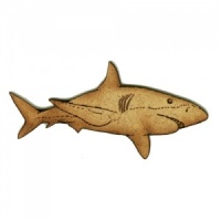 Great White Shark MDF Wood Shape - Style 4