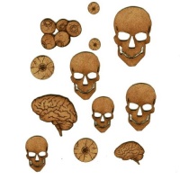 Skulls, Brains & Eyeballs - MDF Add On Sheet