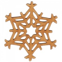 Snowflake MDF Wood Shape Style 4