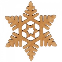 Snowflake MDF Wood Shape Style 6