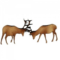 Rutting Stags MDF Wood Deer Shape Style 16