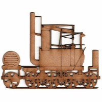 Vintage Steam Locomotive - MDF Wood Shape