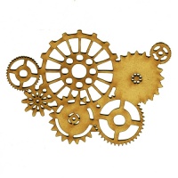 Steampunk Mechanical Cogs Motif Style 3