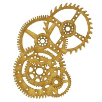 Steampunk Mechanical Cogs Motif Style 8