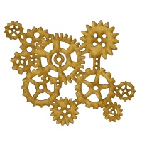 Steampunk Mechanical Cogs Motif Style 9