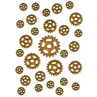 Sheet of Mini MDF Wood Cogs - Style 4
