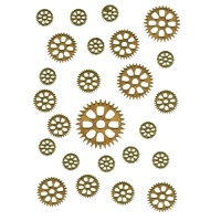 Sheet of Mini MDF Wood Cogs - Style 10