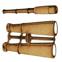 Telescope & Binoculars MDF Wood Shape Set