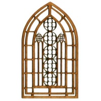 Gothic Arch Stained Glass Window Style 2 - MDF Wood Shape