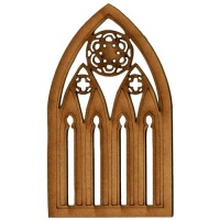 Stone Mullion Moorish Rose Window - MDF Wood Shape