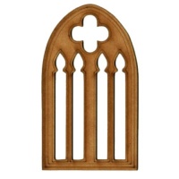 Stone Mullion Moorish Arch Window - MDF Wood Shape