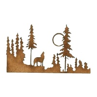 Winter Tree Scene MDF Wood Shape - Style 1