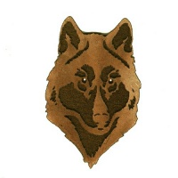 Wolf Head MDF Wood Shape
