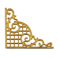 MDF Wood Corner Style 2 - Scroll Trellis