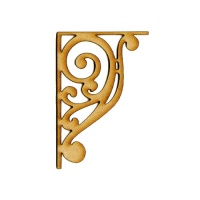 MDF Wood Corner Style 4 - Scroll Flourish