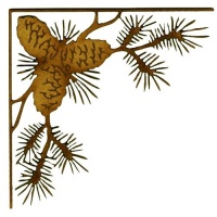 Fir Cones & Branches - MDF Wood Corner