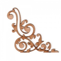 Baroque Swirl MDF Wood Corner Embellishment - Style 20