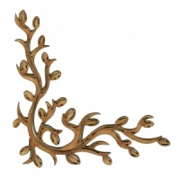 Floral Vine MDF Wood Corner Embellishment - Style 31