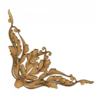 Baroque Leaves MDF Wood Corner Embellishment - Style 34