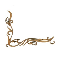 Deco Vine MDF Wood Corner Embellishment - Style 48