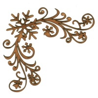 Snowflake Flurry - MDF Wood Corner Embellishment