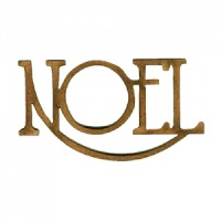 Noel - Wood Word in Coventry Garden Font