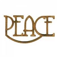 Peace - Wood Word in Coventry Garden Font