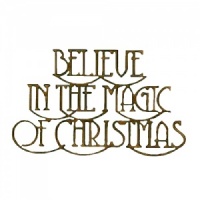 Believe In The Magic of Christmas - Wood Words in Coventry Garden Font