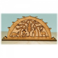 3D Winter Forest MDF Wood Scene